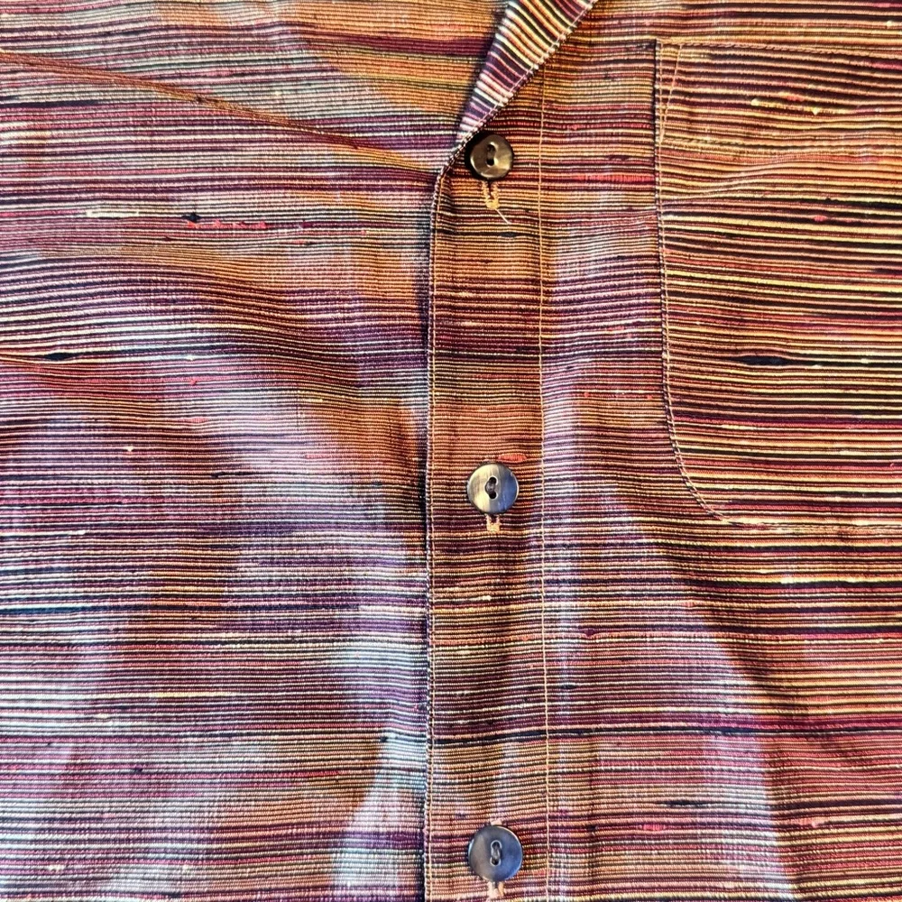 CHICO'S 100% Silk Button-Front
Shirt Brown Sleeve Size 4‎ - Picture 7 of 14